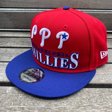 USA限定 9FIFTY ニューエラ MLB フィラデルフィア フィリーズ Phillies スナップバックキャップ ARCHIVE 赤 (950-224)