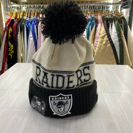 NEWERA ニューエラ NFL 公式 ニット帽 LV Raiders ラスベガス レイダース Historic Pom