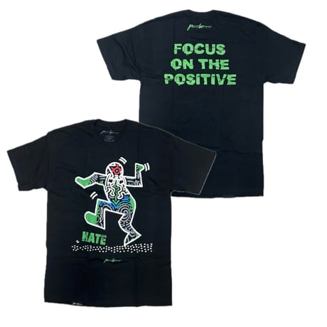LA発 Positive Wear Clothing ポジティブウェア クロージング Smash Hate Tシャツ (PWT42B)