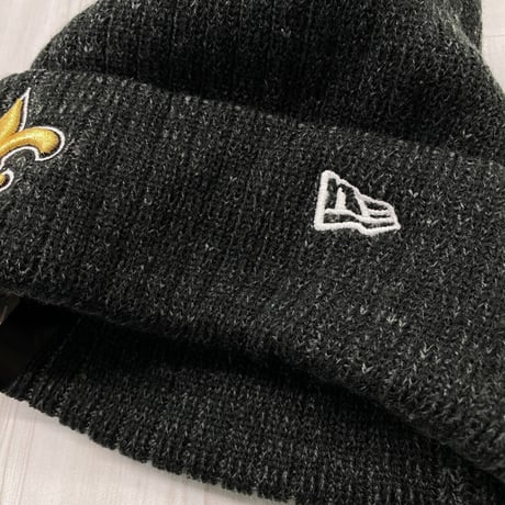 NEWERA USA ニューエラ NFL ニューオリンズ セインツ Saints 公式 ポンポン付き 厚手 ニット帽