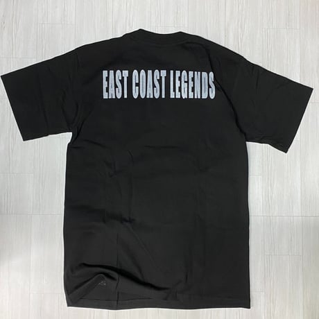LA発 EAST COAST LEGENDS 東海岸 アンダーグラウンド グラフィック ヘビーウェイト Tシャツ 黒 (GTS80)