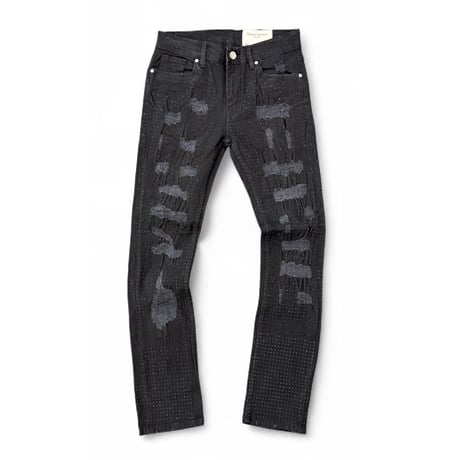 米国ブランド FWRD Denim NY クリスタライズ スリム デニム Slim Fit Crystalized Denim (JNS138)