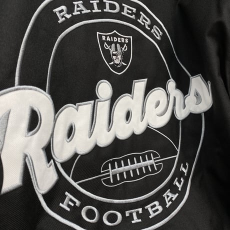 NFL公式 ラスベガス RAIDERS レイダース TWILL ツイル スタジアムジャンパー アメフト 黒