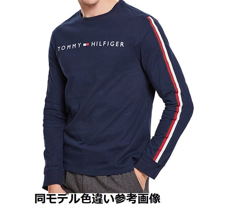 げんろく　トミーヒルフィガー　袖ストライプ　トリコロール　ロンT 黒　 L fit=scale-down,w=1200