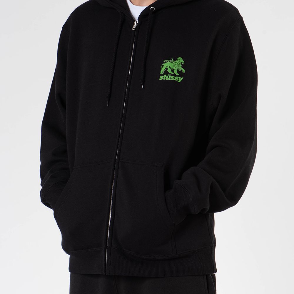 Stussy USA ステューシー ラスタライオン ZIP スウェット ジップアップ ...