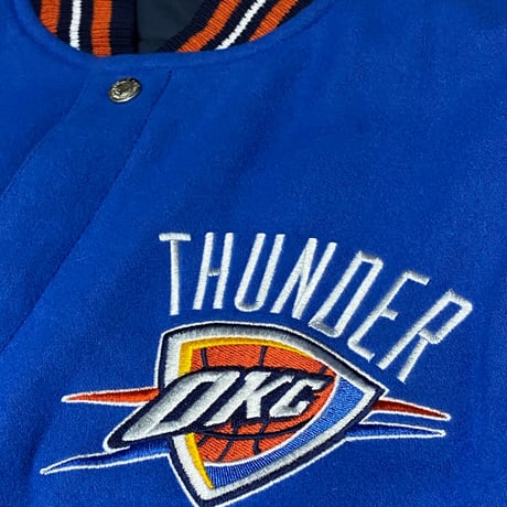 USA限定 JHデザイン NBA オクラホマシティ サンダー OKC リバーシブル スタジャン