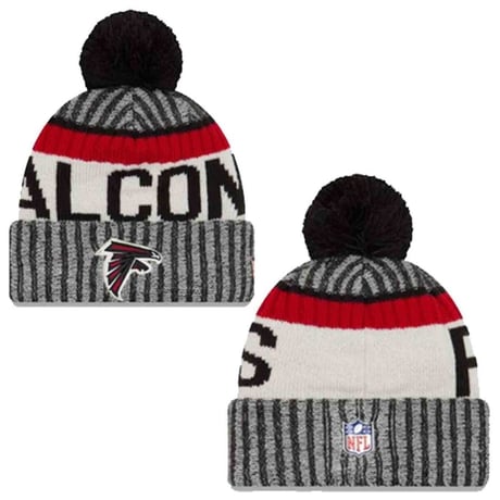 NEWERA ニューエラ FALCONS アトランタ ファルコンズ 公式 ニットキャップ ニット帽 フリース NFL アメフト ポンポン