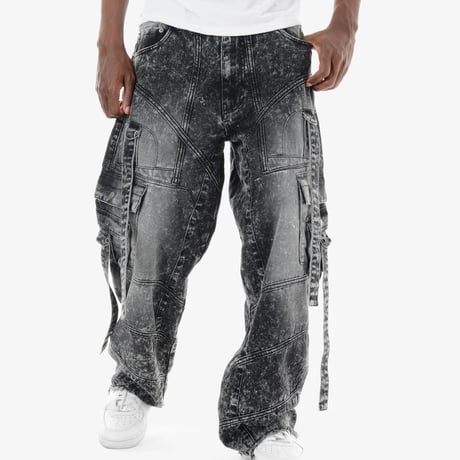 ニュージャージー発 Copper Rivet コッパーリベット CARGO STRAPS JEAN ストラップ タクティカル カーゴデニム (JNS148)