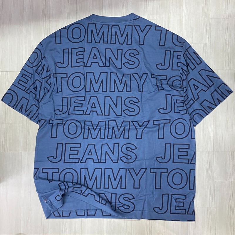 USAモデル TOMMY HILFIGER TJ総柄 オールオーバーロゴ Tシャツ メリディ...