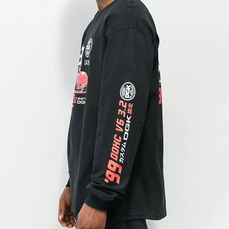 DGK ディージーケー 長袖 Tシャツ ロンT 白鳥 PolePosition 西海岸レーシング  LA ストリート