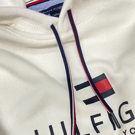 TOMMY HILFIGER USA トミーヒルフィガー Core Basic プルオーバーパーカー 白