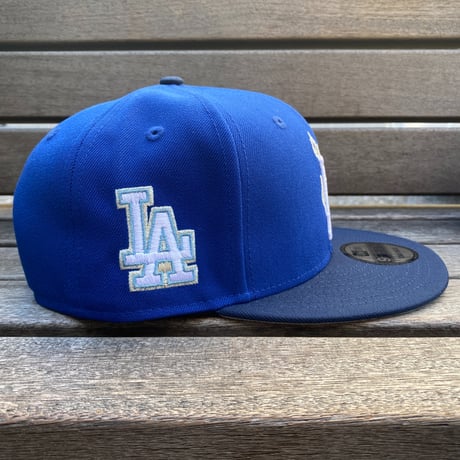海外限定 9FIFTY ニューエラ LA Dodgers ドジャース スナップバックキャップ 炎 ブルーフレイム (950-194)