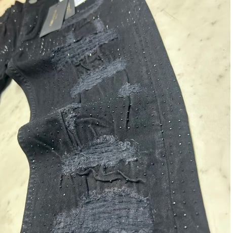 米国ブランド FWRD Denim NY クリスタライズ スリム デニム Slim Fit Crystalized Denim (JNS138)
