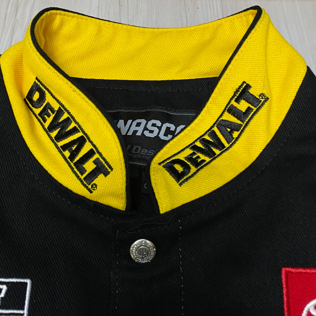 JH DESIGN レーシングジャケット DEWALT Men's Christopher Bell JH Design Black/Yellow DeWalt Twill
