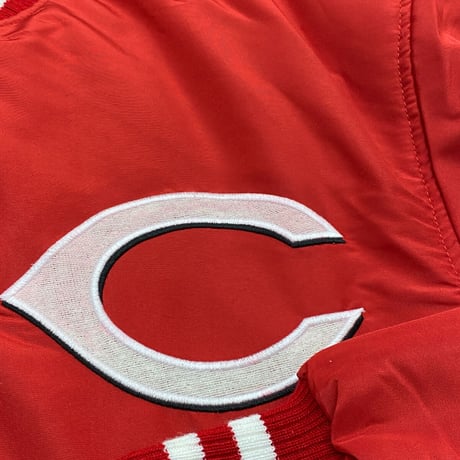 MLB公認 JHデザイン シンシナティ レッズ Reds リバーシブル スタジアムジャケット スタジャン 赤 グレー