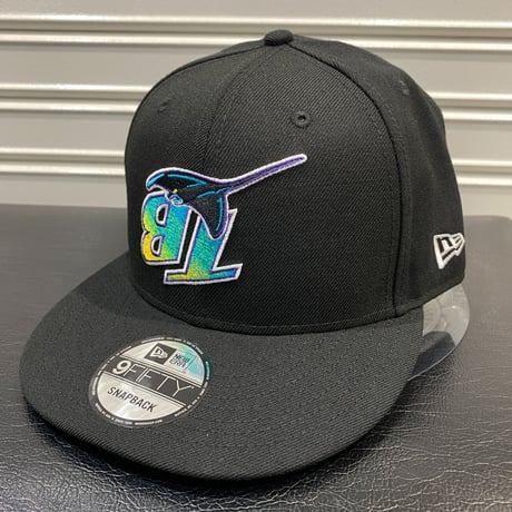 USA限定 Newera ニューエラ 9FIFTY アップサイドダウンロゴ スナップバック MLB  レイズ