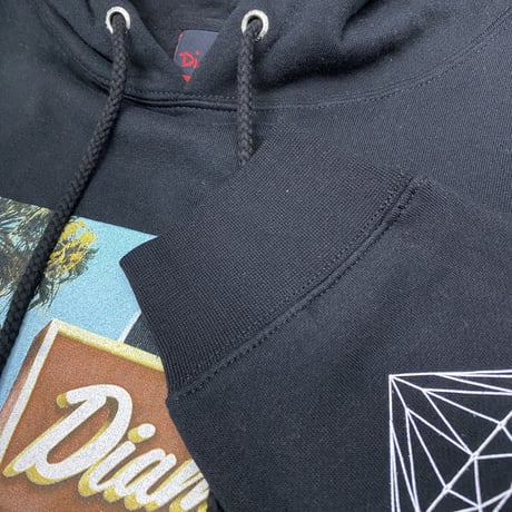 ラスト1  【XL】 ダイヤモンドサプライ Diamond supply co. 黒 プルオーバー パーカー FAIRFAX