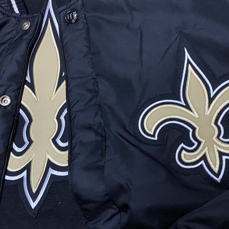 JHデザイン NFL ニューオリンズ セインツ Saints  リバーシブル スタジアムジャンパー アメフト 黒
