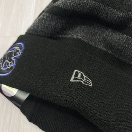 NEWERA USA ニューエラ MLB シカゴ カブス Chicago Cubs ベアロゴ ニット帽 黒