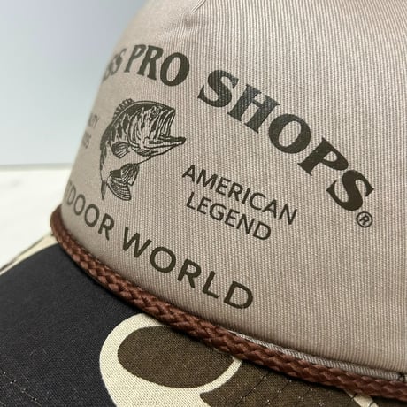 米国アウトドアブランド Bass Pro Shops バスプロショップス Outdoor World 迷彩トラッカー キャップ (Bps68)