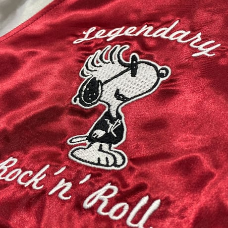 【Yokosuka刺繍入り】スカジャン SUKAJAN スヌーピー Snoopy 赤 Classic Peanuts