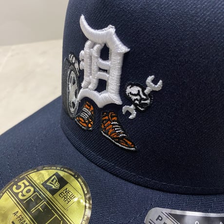 海外限定 NEWERA ニューエラ 59FIFTY Aフレーム Tigers デトロイト タイガース Cartoon キャップ (10-11)