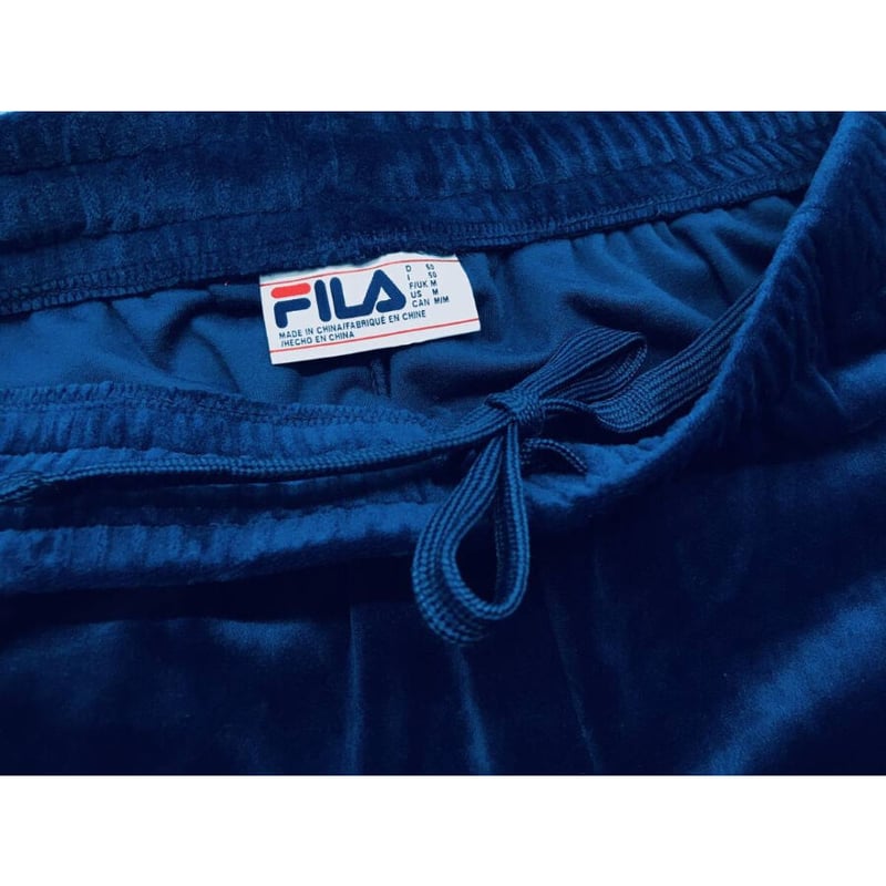 アメリカ限定 FILA フィラ Velour ベロア 上下 セットアップ 紺 アメリカ限定 FILA フィラ Velour ベロア 上下 セットアップ 紺