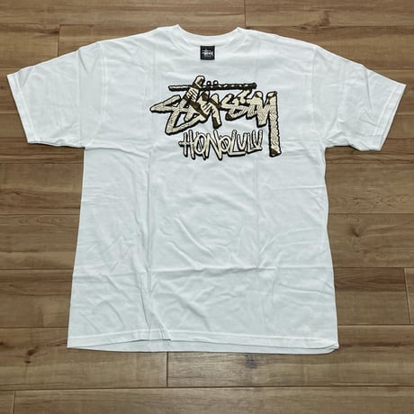 【M】ハワイ限定 Stussy ステューシー 半袖 Honolulu ホノルル Tシャツ 白 USA正規品  HAWAII (10)