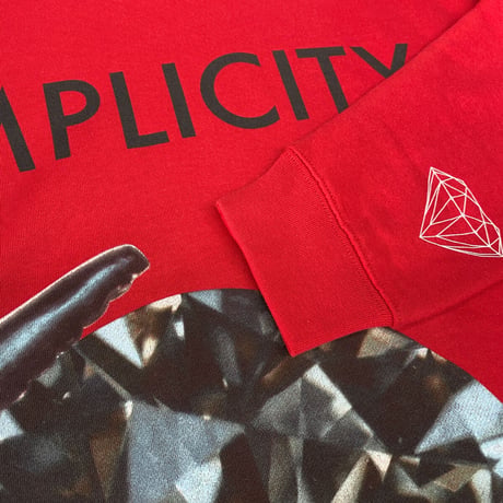 Diamond Supply ダイヤモンドサプライ Simplicity クルーネック スウェット トレーナー ピスタグ付き 赤