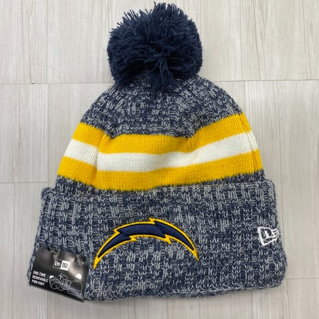 NEWERA ニューエラ NFL 公式 ニット帽 ロサンゼルス チャージャーズ chargers フリース Navy