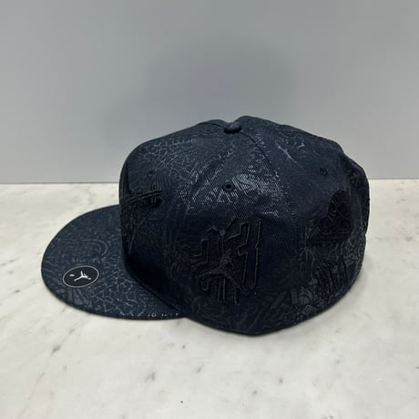 USA限定 JORDAN Brand ジョーダンブランド 総柄 キャップ ブラックonブラック エレファント