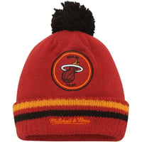 Mitchell&Ness ミッチェルアンドネス 公式 Miami マイアミ HEAT ヒート ポンポン ニットキャップ NBA