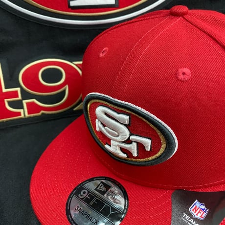 USAモデル NEWERA ニューエラ NFL フォーティナイナーズ 49ers スナップバックキャップ 9FIFTY  赤