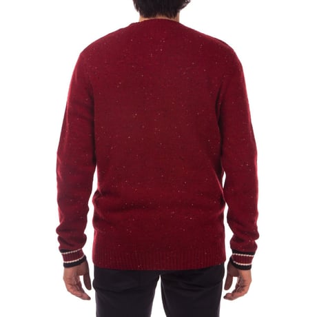 Diamond Supply ダイヤモンドサプライ College Knit ウール セーター MIX ミックスカラー バーガンディ