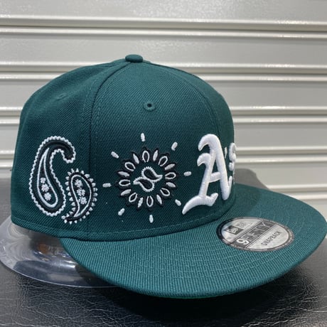 USA限定 Newera ニューエラ 9FIFTY ペイズリー スナップバック MLB オークランド アスレチックス
