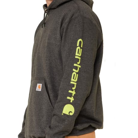 米国仕様 Carhartt USA カーハート ミッドウェイト ルーズフィット Loosefit プルオーバー パーカー カーボンヘザー (CHT-H3)