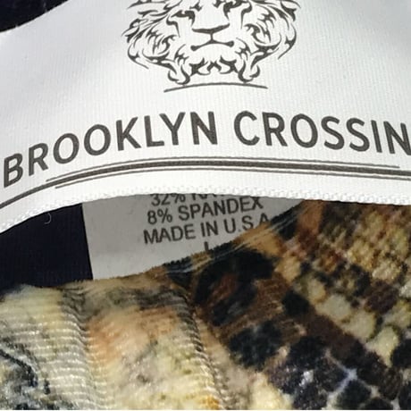 USA製 Brooklyn Crossing ベロア 総柄 セットアップ Men's ジップアップパーカー 紺
