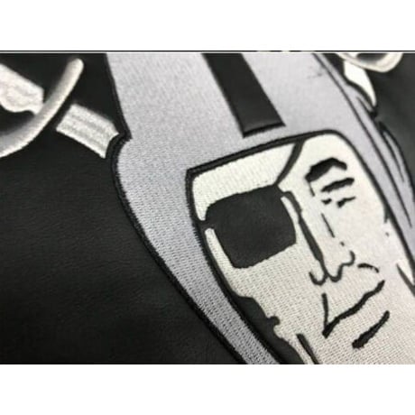 JHデザイン NFL オークランド レイダース RAIDERS リバーシブル スタジアムジャンパー アメフト 黒 スタジャン