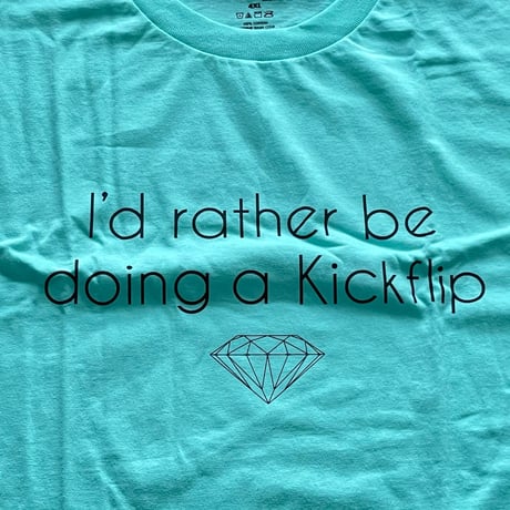 【4XL】 米国製 ダイヤモンドサプライ Diamond Supply Co. 半袖 Tシャツ DMNDブルー Kick Flip (T11)