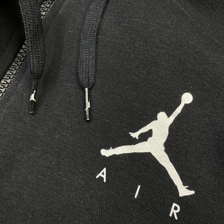USAモデル NIKE ナイキ AIR JORDAN ジャンプマン フリース ジップアップパーカー 黒