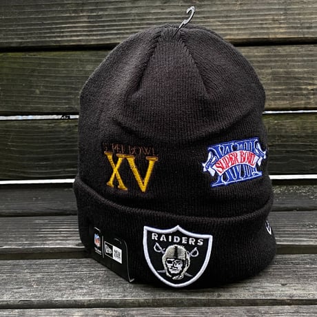 USA限定 NEWERA ニューエラ NFL スーパーボウル チャンピオンズ ニットキャップ レイダース