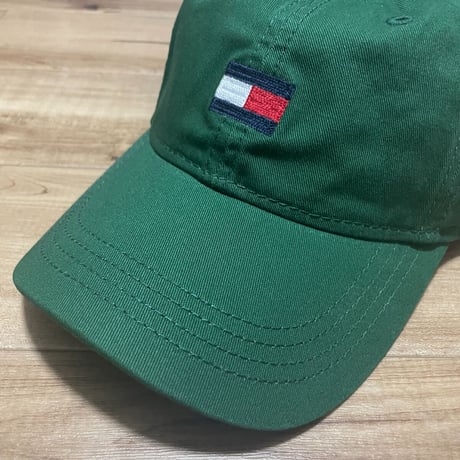 TOMMY HILFIGER USA ストラップバックキャップ  フォレストグリーン フラッグロゴ (28)
