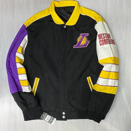 NBA公式 JHデザイン LA Lakers ロサンゼルス レイカーズ 3Way リバーシブル スタジャン