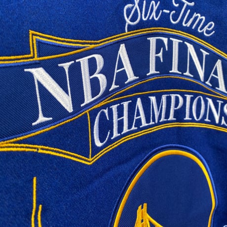 NBA公認  JHデザイン Warriors ウォリアーズ 限定 チャンピオンズ リバーシブル スタジアムジャケット