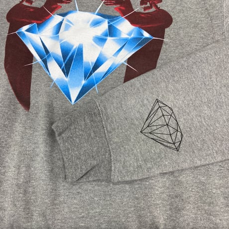 Diamond Supply ダイヤモンドサプライ  Demon クルーネック スウェット トレーナー グレー ガンメタ