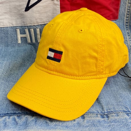 トミーヒルフィガー TOMMY HILFIGER ストラップバックキャップ イエロー フラッグロゴ