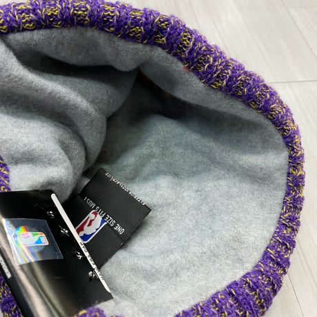 NEWERA ニューエラ NBA ロサンゼルス レイカーズ Lakers ポンポン付き ニット帽 フリース
