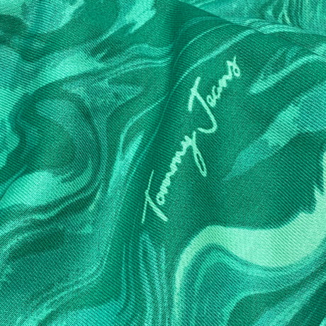 USA仕様 TOMMY HILFIGER TJ マーブル Badge スウェット ジョガーパンツ Always Green (R4F-7)