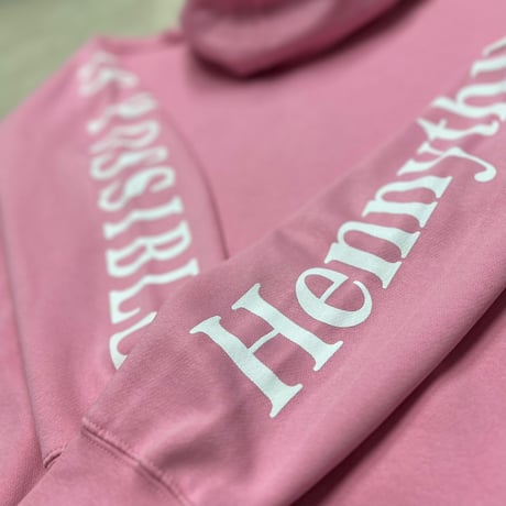 LA発 Hennything Is Possible グラフィック プルオーバー パーカー ピンク (GFX/Hdy103)