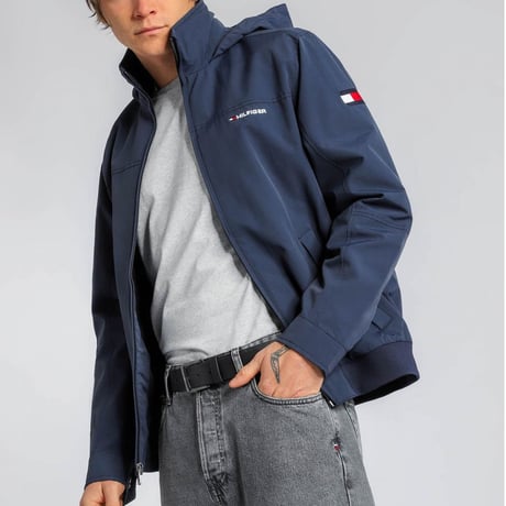 トミーヒルフィガー TOMMY HILFIGER ナイロン ヨットジャケット 撥水加工 ネイビー